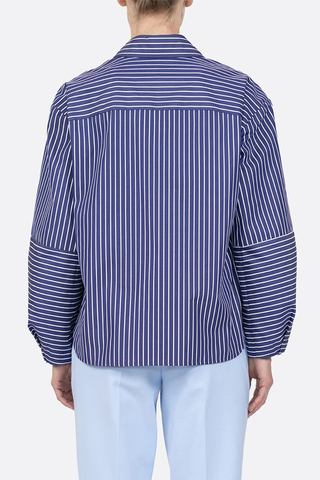 Aura Shirt | Navy/White