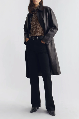 Remie Silk Blouse | Brown/Cream Wild Dots