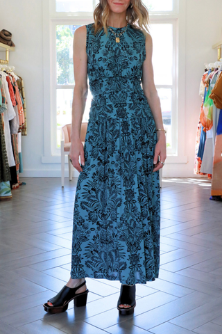 Kamaria Ruched Waist Dress | Ocean Flora