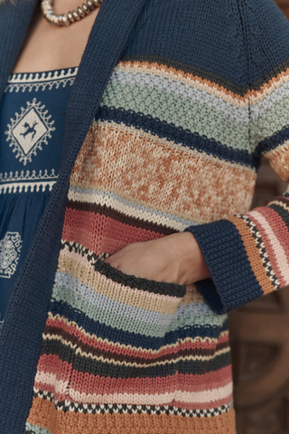 The Mountain Lodge Cardigan | Taos Stripe