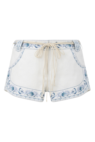 Wanderlust Micro Short | Blue Toile