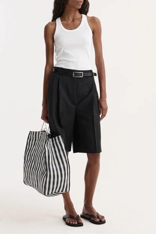 Scoop-Neck Rib Top | Optic White