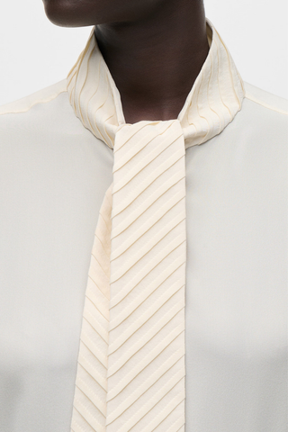 Scarf Detail Blouse | Ivory