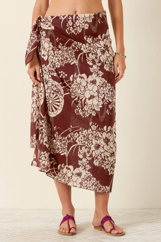 Soraya Auburn Spoke Sarong | Dark Brown