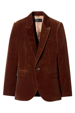 Anabel Velvet Blazer | Burnt Sienna
