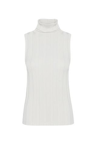 Romy Sleeveless Turtleneck | Ivory
