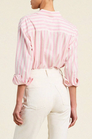 Blake Oversized Shirt | Pink Stripe