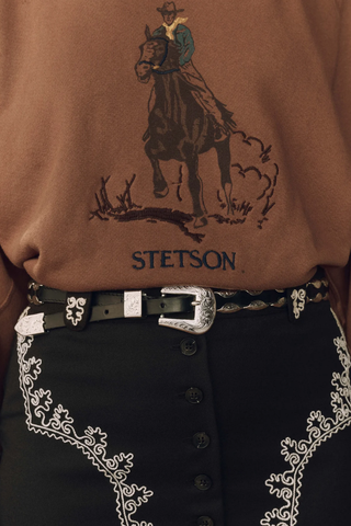 The Western Hardware Belt | Black With Silver
