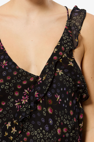 Luxie Dress | Black/Ecru
