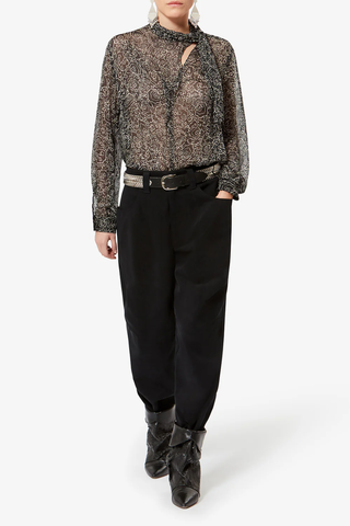 Leona Top | Black / Ecru