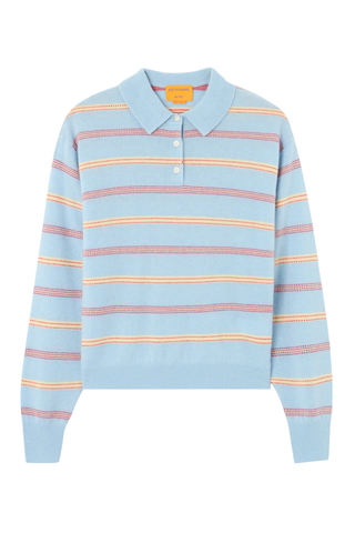 Collegiate Stripe Polo | Clear Sky Combo