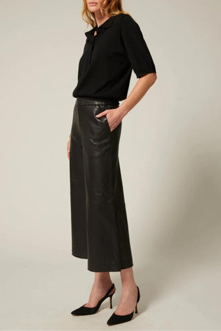 Leather Culottes | Black