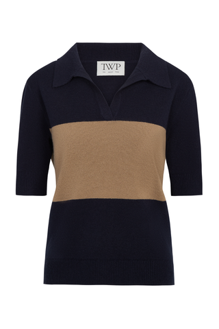 Slightly Oversized Polo | Blueberry/Ermine