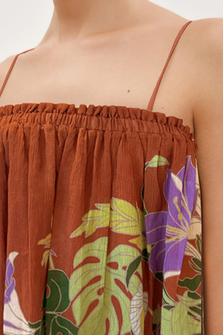 Alfie Ruched Top | Chocolate