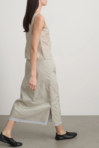 Slip Skirt | Slate/Blue White Stripe
