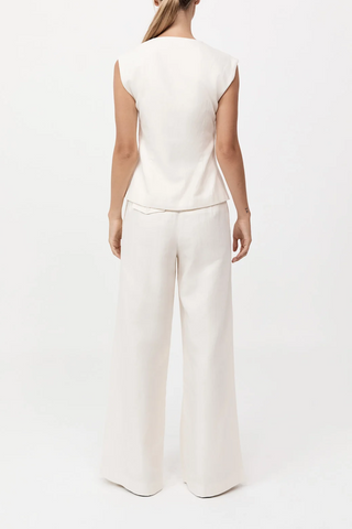 Minimal Fold Trousers | Ivory