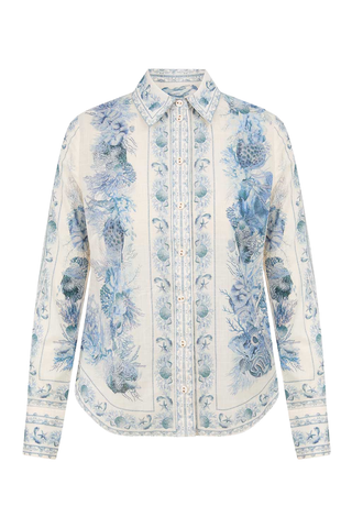 Wanderlust Body Shirt | Blue Toile