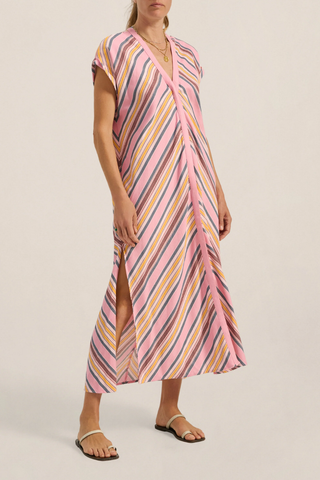 Cythera Caftan | Samos Stripe