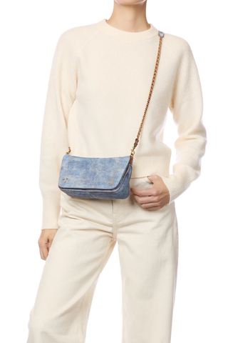 Bobi S Bag | Split Suede Washed Jean's