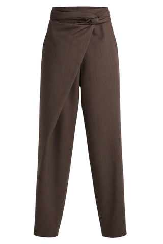 Sarong Knot Trousers | Dark Brown