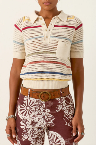 Lessi Ivory Carnival Top | Off-White