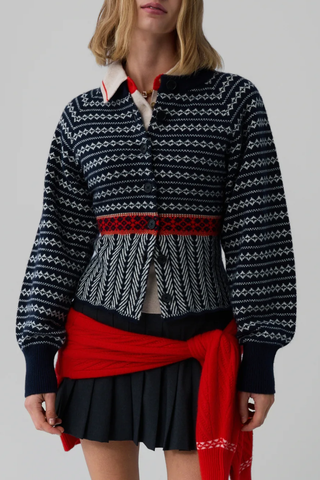 Fairisle Sculpted Cardigan | Midnight Combo