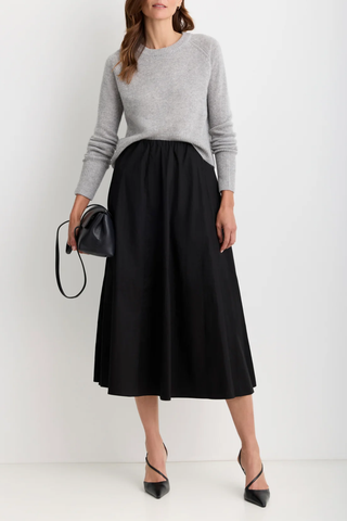 Blakely Cashmere Crewneck | Heather Grey