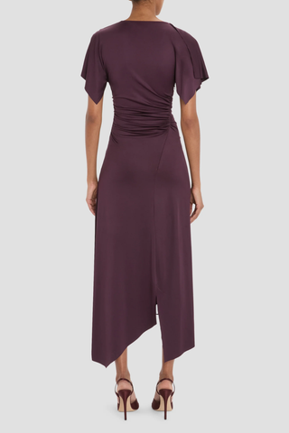 Blousey Midi Dress | Black Currant