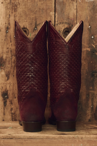 The Basket Weave Cowboy Boot | Oxblood