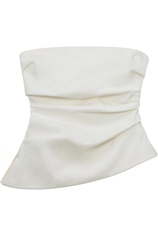 Emerson Ruched Bustier Top | Ivory