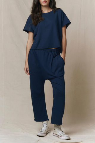 The Crop Tee | True Navy