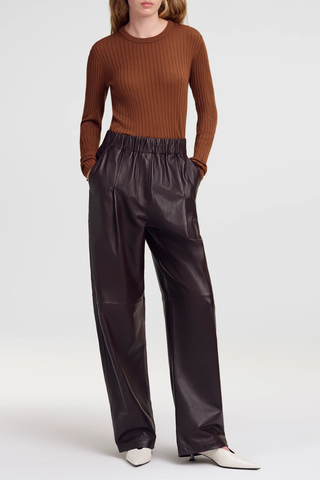 Kyle Ribbed Merino Top | Butterscotch