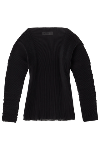 Sculptural Plissé Top | Black