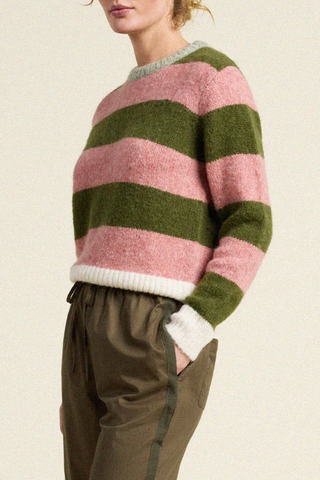 Cleo Sweater | Pink Stripe