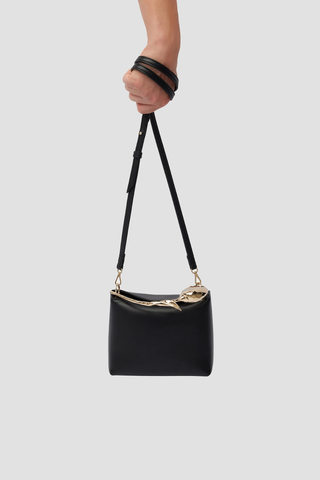 Mini Bloom Bag | Black Leather