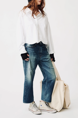 Haisley Slouch Boyfriend Jean | Esher Blue