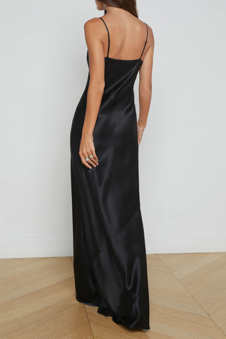 Charmaine Silk Gown | Black