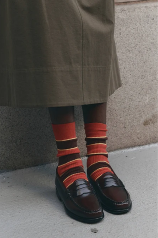 The Collegiate Sock | Hot Red