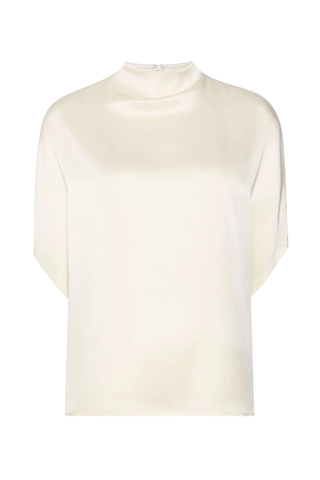 Satin Cape Tee | Cream