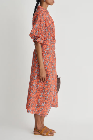Alexia Wrap Dress | Night Blooms Firecracker