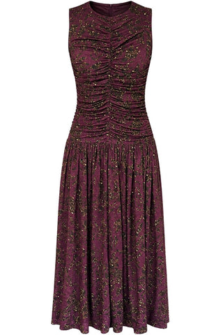 Elora Sleeveless Jersey Dress | Claret Floral