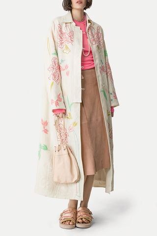 “Iris Velvet” Elegant Coat | Rainbow