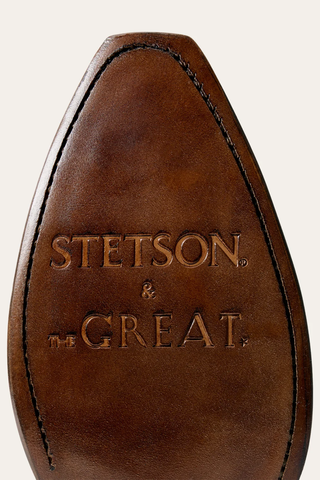 The Leather Cowboy Boot | Brown Floral