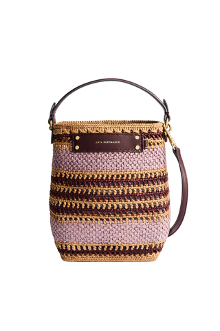 Raffia Stripe Crossbody | Iris