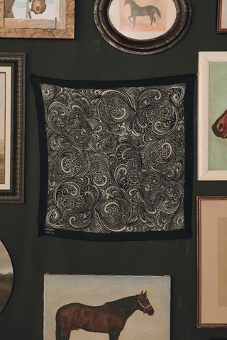 The Stetson Western Paisley Scarf | Black