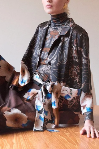 Adana Silk Jacket | Dove Tree Blossom