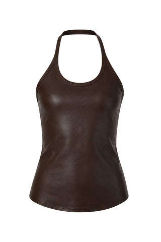 Cherry Leather Top | Choco