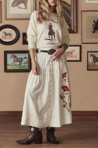 The College Sweatshirt Stetson Graphic | Washed White