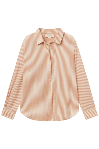 Emilia Oversized Shirt | Maple Stripe