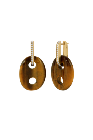 Tiger's Eye Mariner Huggies | Diamonds